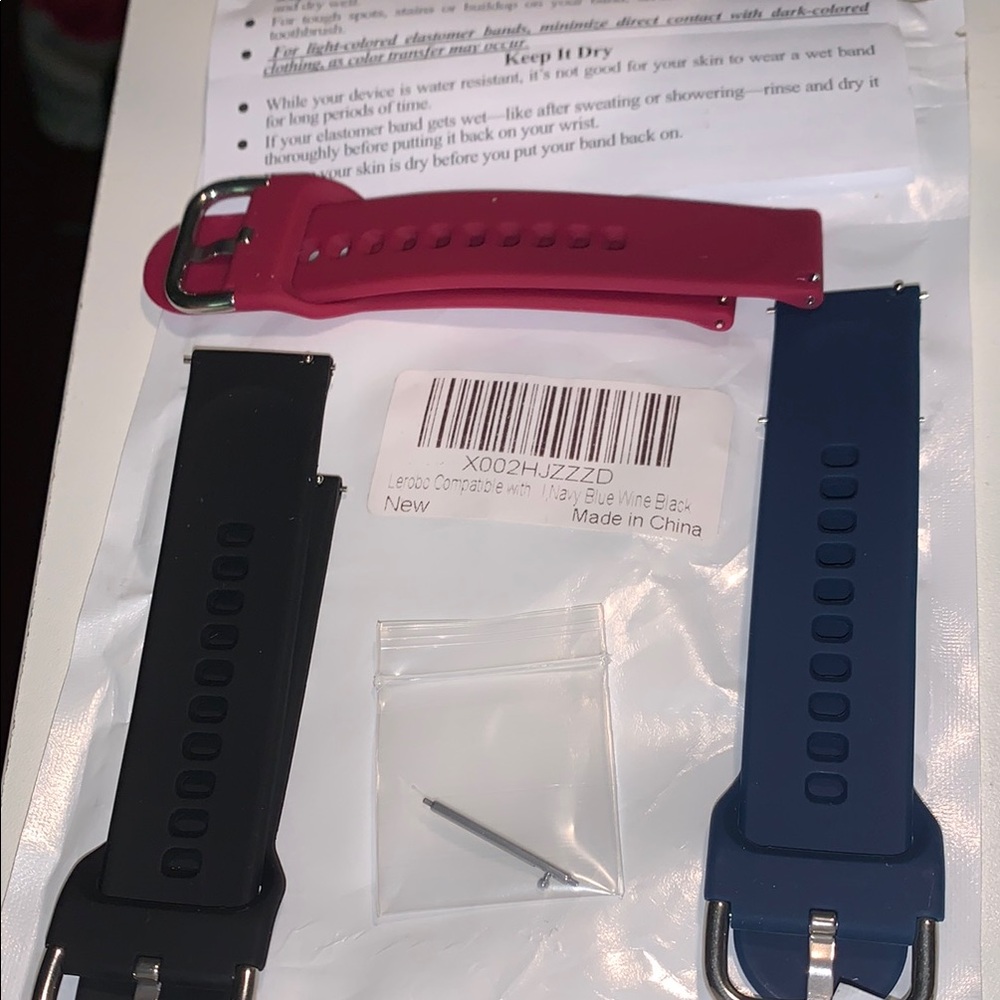 Smartwatch Band Set - Black, Blue, Red